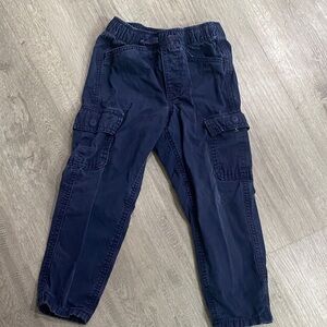 Baby GAP Navy cotton cargo drawstring joggers size 4T